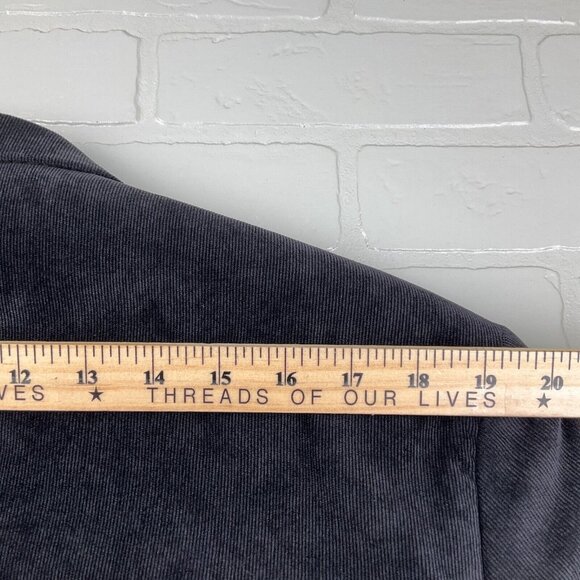 Chaps Blazer Men 44R Black Corduroy Classic Retro Academia Jacket Stretch Poly - Picture 12 of 14